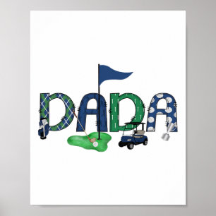 Dada of the Birthday Boy Hole in einem Golf Sport Poster