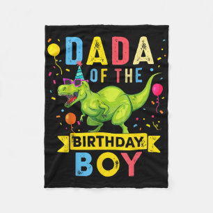 Dada of the Birthday Boy T-rex Dinosaur Geburtstag Fleecedecke