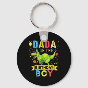 Dada of the Birthday Boy T-rex Dinosaur Geburtstag Schlüsselanhänger