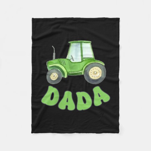 Dada Of The Birthday Boy Tractor Farm Trucks Famil Fleecedecke (Vorderseite)