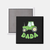 Dada Of The Birthday Boy Tractor Farm Trucks Famil Magnet (Vorderseite/Rückseite)