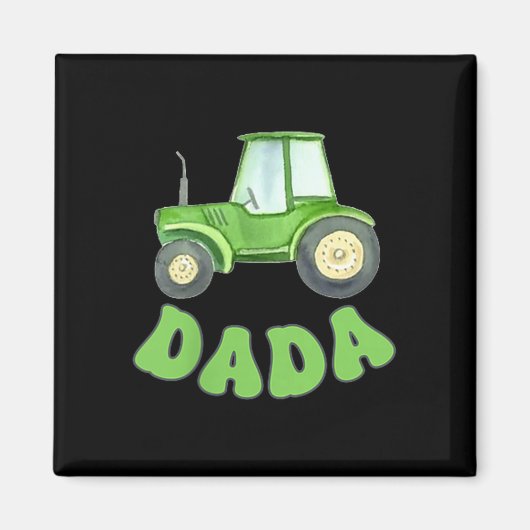 Dada Of The Birthday Boy Tractor Farm Trucks Famil Magnet (Vorne)