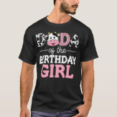 Dada of The Birthday Girl Shirt Farm Cow Dad Daddy (Vorderseite)