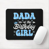 Dada Of The Birthday Girl Snowflakes Winter Christ Mousepad (Mit Mouse)