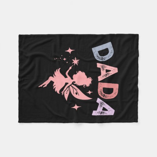 Dada Of The Little Fairy Birthday Girl Family Matc Fleecedecke (Vorderseite (Horizontal))