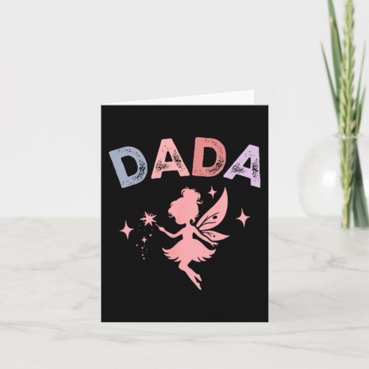 Dada Of The Little Fairy Birthday Girl Family Matc Karte (Vorderseite)