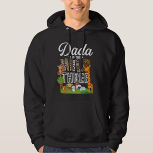 Dada of the Wild and Three Zoo Theme Safari Birthd Hoodie