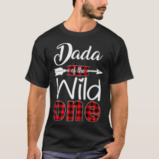 Dada of the Wild One Buffalo Kariert Red 1St Birth T-Shirt