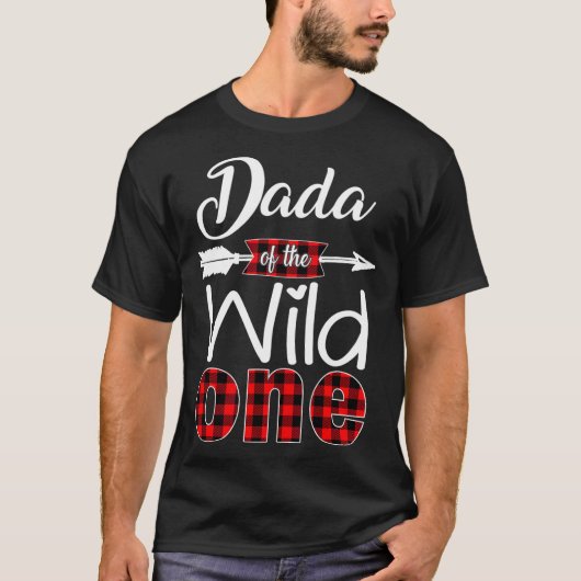 Dada of the Wild One Buffalo Kariert Red 1St Birth T-Shirt (Vorderseite)