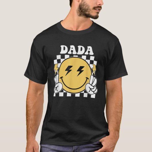 Dada One Happy Dude Birthday Theme Family Matching T-Shirt (Vorderseite)