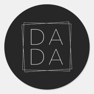 Dada Platz für Vater Vatertag Runder Aufkleber