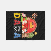 Dada Red Farm Cow Birthday Boy Matching Family Par Fleecedecke (Vorderseite (Horizontal))