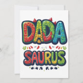 DADA SAURUS Card - Fun Dinosaur Vater Celebration Einladung (Vorderseite)