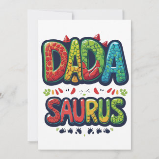 DADA SAURUS Card - Fun Dinosaur Vater Celebration Einladung