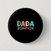 Dada Saurus Kids Dinosaur Birthday Party Family Ma Button (Vorderseite)