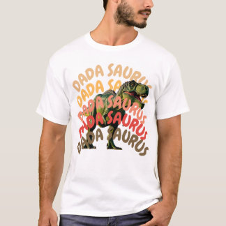 Dada Saurus T-Rex Vater Dinosaur Funny Fathers Gif T-Shirt