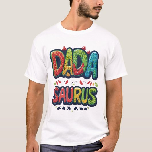 DADA SAURUS T - Shirt - Funny Dinosaur Vater Shirt (Vorderseite)