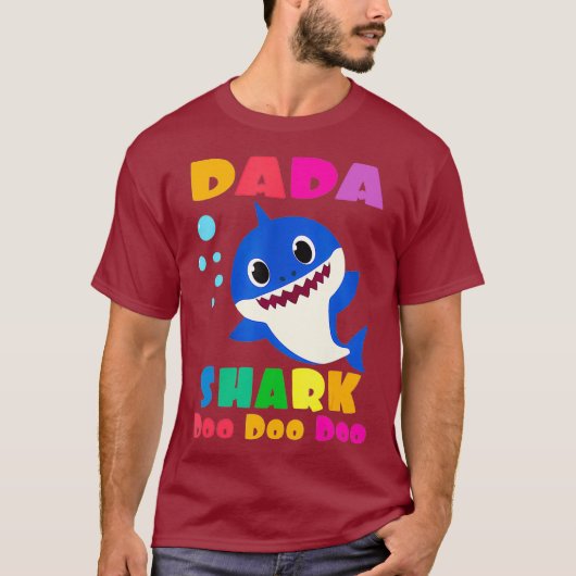 Dada Shark Funny Vathers Day Gift for Mens Vater T-Shirt (Vorderseite)
