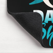 Dada Shark Wearing Cool Sungles Daddy Mousepad (Ecke)