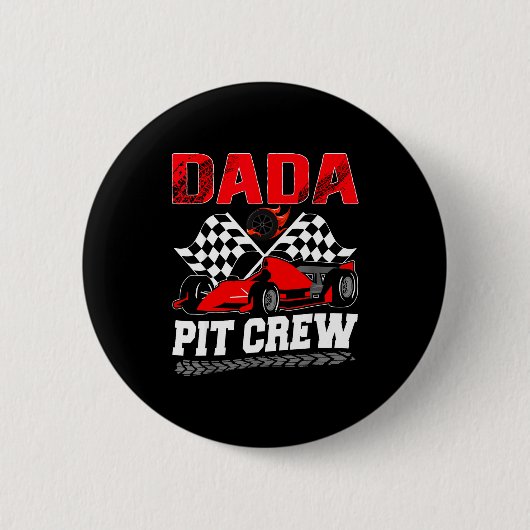 Dada T Crew Racing Family Race Car Birthday Boy Button (Vorderseite)