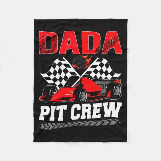 Dada T Crew Racing Family Race Car Birthday Boy Fleecedecke (Vorderseite)