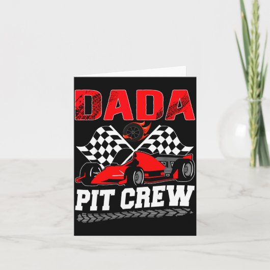 Dada T Crew Racing Family Race Car Birthday Boy Karte (Vorderseite)