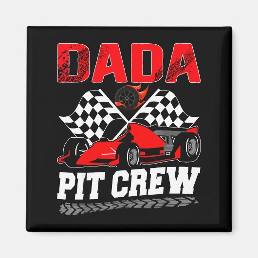Dada T Crew Racing Family Race Car Birthday Boy Magnet (Vorne)