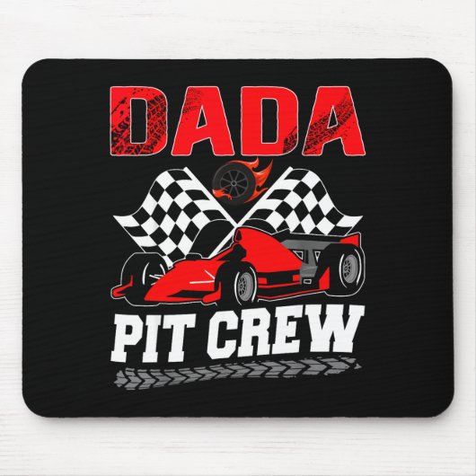 Dada T Crew Racing Family Race Car Birthday Boy Mousepad (Vorne)