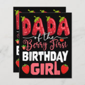 Dada The Berry First Birthday of Girl Strawberr (Vorne/Hinten)