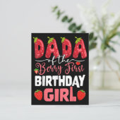 Dada The Berry First Birthday of Girl Strawberr (Stehend Vorderseite)