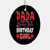 Dada The Berry First Birthday of Girl Strawberr Keramik Ornament (Rechts)