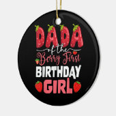 Dada The Berry First Birthday of Girl Strawberr Keramik Ornament (Links)