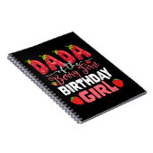 Dada The Berry First Birthday of Girl Strawberr Notizblock (Rechte Seite)