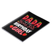 Dada The Berry First Birthday of Girl Strawberr Notizblock (Linke Seite)