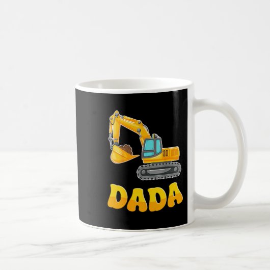 Dada The Birthday Boy Excavator Construction Famil Kaffeetasse (Rechts)
