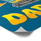 Dada The Birthday Boy Excavator Construction Famil Poster (Ecke)