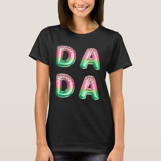Dada Watermelon Summer One In A Melon Father Party T-Shirt (Vorderseite)