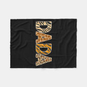 Dada Wild Animal Print Zebra Giraffe Tiger Leopard Fleecedecke (Vorderseite (Horizontal))