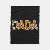 Dada Wild Animal Print Zebra Giraffe Tiger Leopard Fleecedecke (Vorderseite)