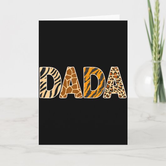 Dada Wild Animal Print Zebra Giraffe Tiger Leopard Karte (Vorderseite)