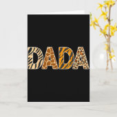 Dada Wild Animal Print Zebra Giraffe Tiger Leopard Karte (Gelbe Blume)