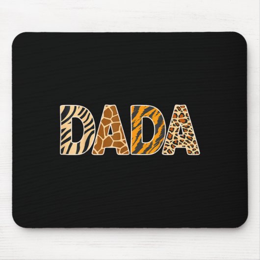 Dada Wild Animal Print Zebra Giraffe Tiger Leopard Mousepad (Vorne)