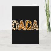 Dada Wildtierdruck Zebra Giraffe Tiger Leopard Karte (Vorderseite)