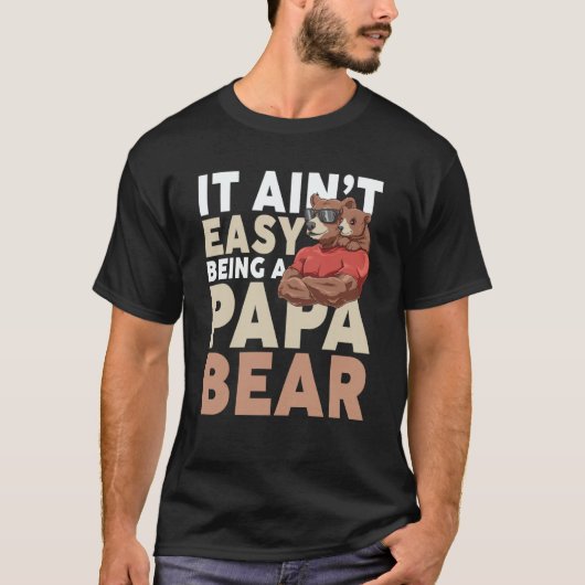Dadabear Daddy Bear Idea Sunglasses Dad T-Shirt (Vorderseite)