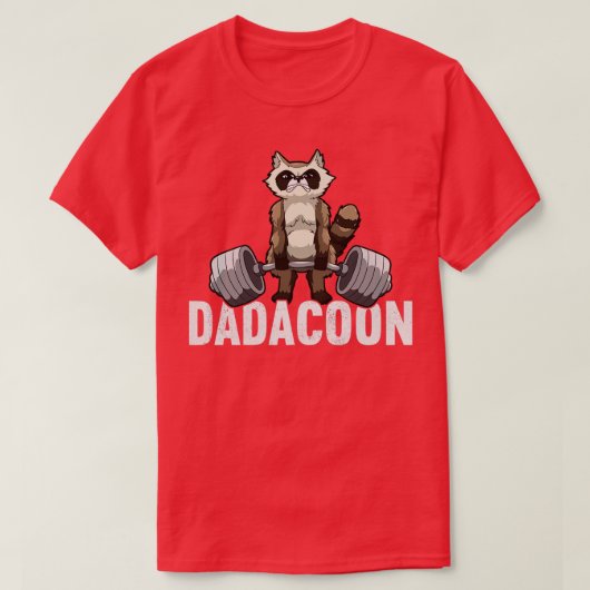 Dadacoon Raccoon Vater Trash Panda Fathers Day T-Shirt (Design vorne)