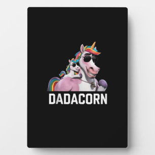 Dadacorn Einhorn Papa Vatertag Lustiges Geschenk T Fotoplatte