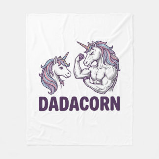 Dadacorn Funny Unicorn Dad Vector Shirt Design_1 Fleecedecke