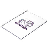 Dadacorn Funny Unicorn Dad Vector Shirt Design_1 Notizblock (Linke Seite)