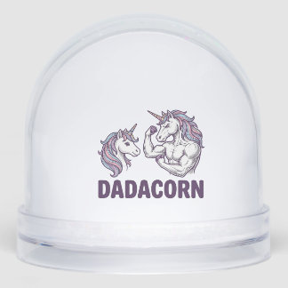 Dadacorn Funny Unicorn Dad Vector Shirt Design_1 Schneekugeln