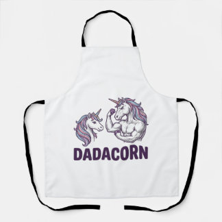 Dadacorn Funny Unicorn Dad Vector Shirt Design_1 Schürze